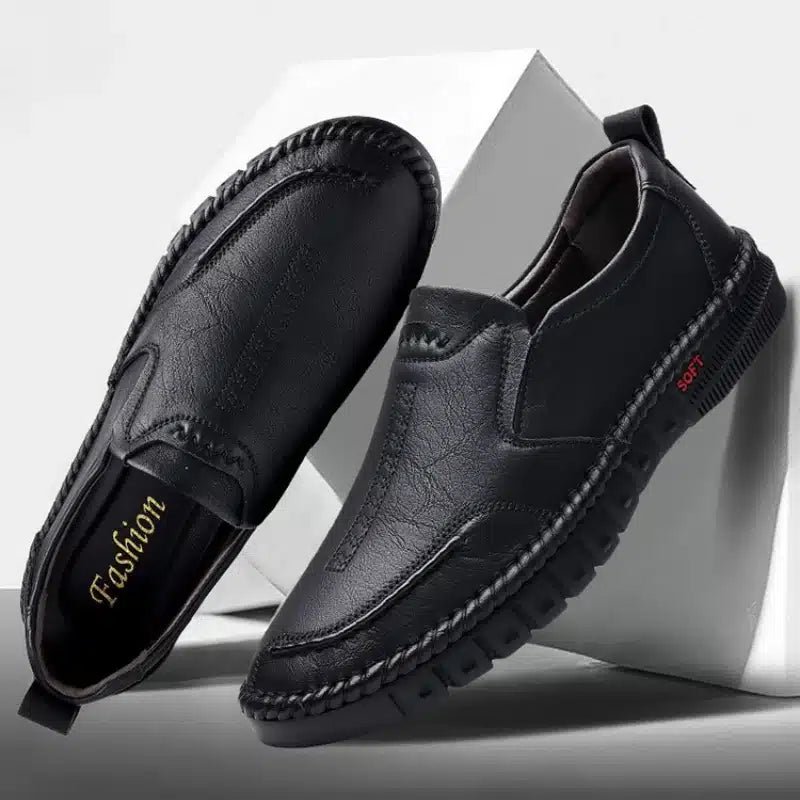 Herren-Loafer aus Kunstleder mit orthopädischer Einlegesohle