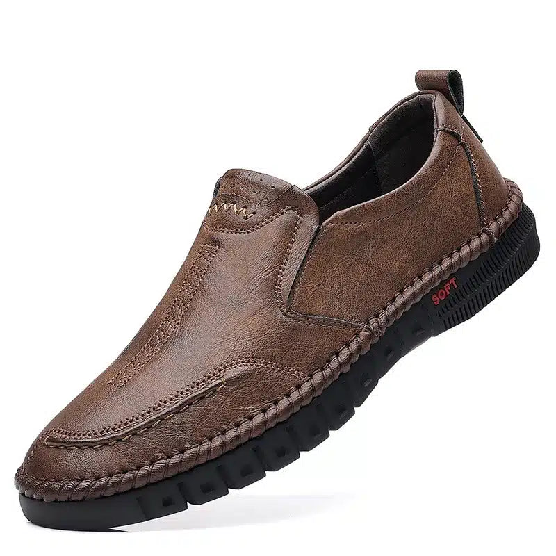 Herren-Loafer aus Kunstleder mit orthopädischer Einlegesohle