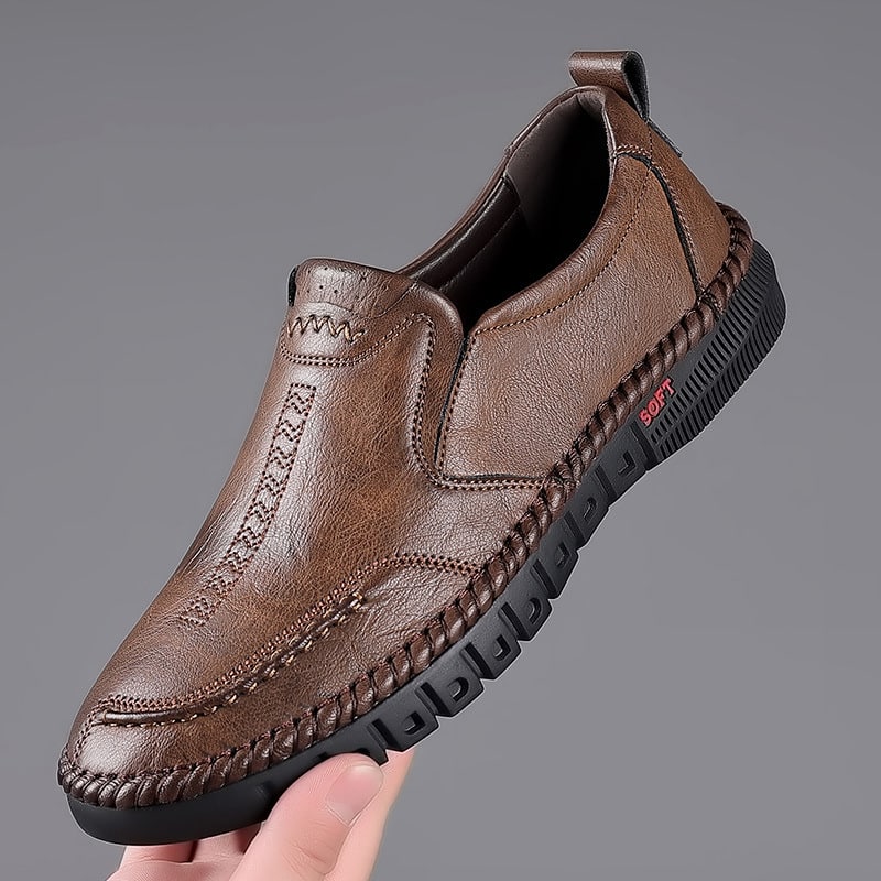 Herren-Loafer aus Kunstleder mit orthopädischer Einlegesohle