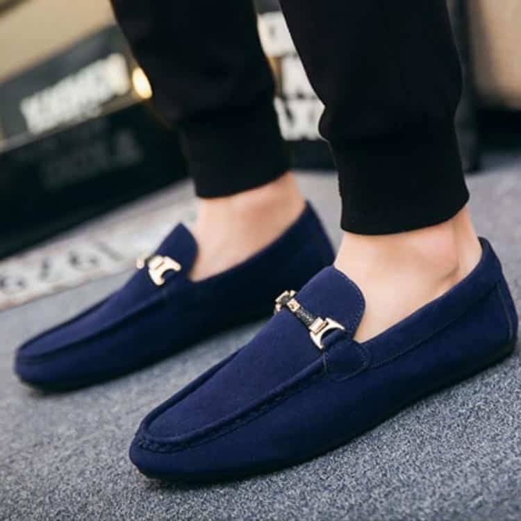 Loafer in Wildleder-Optik mit Schnalle für Herren