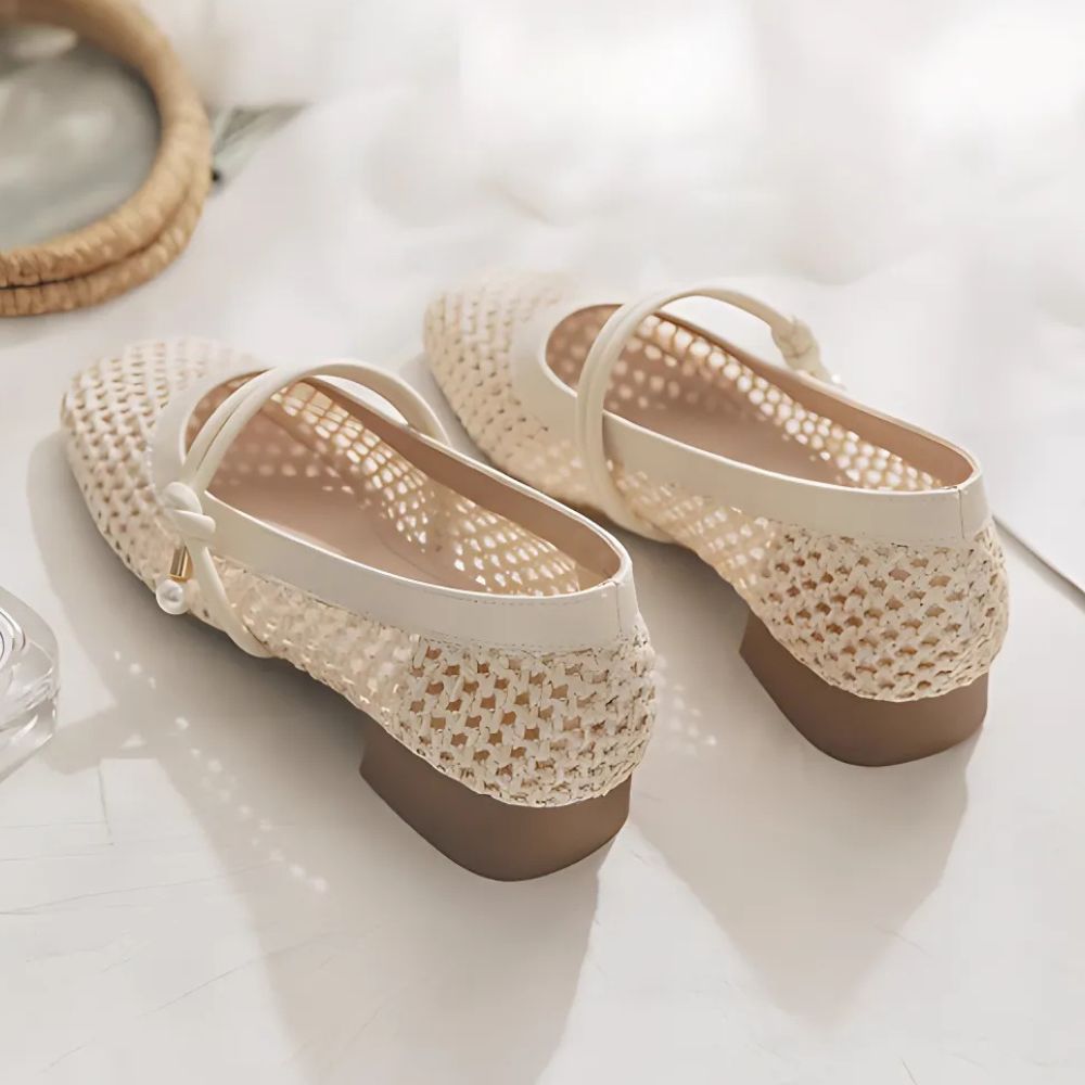Ballerina-Loafer aus Mesh für Damen