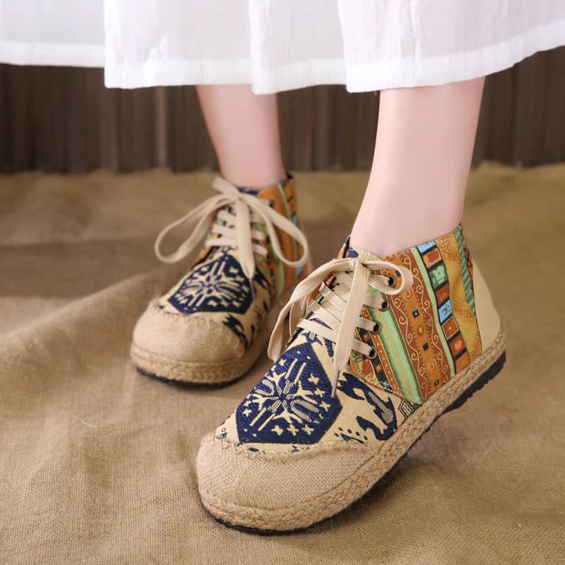 Indische Mokassins aus Canvas