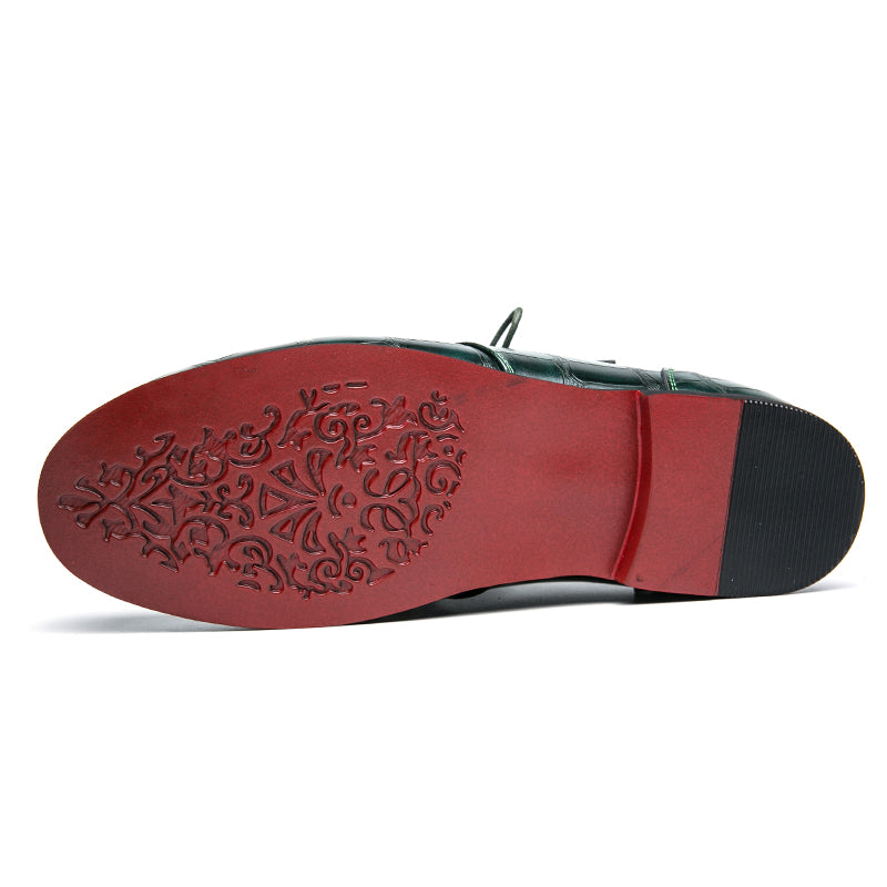 Klassische Krokodil-Quasten-Loafer für Herren