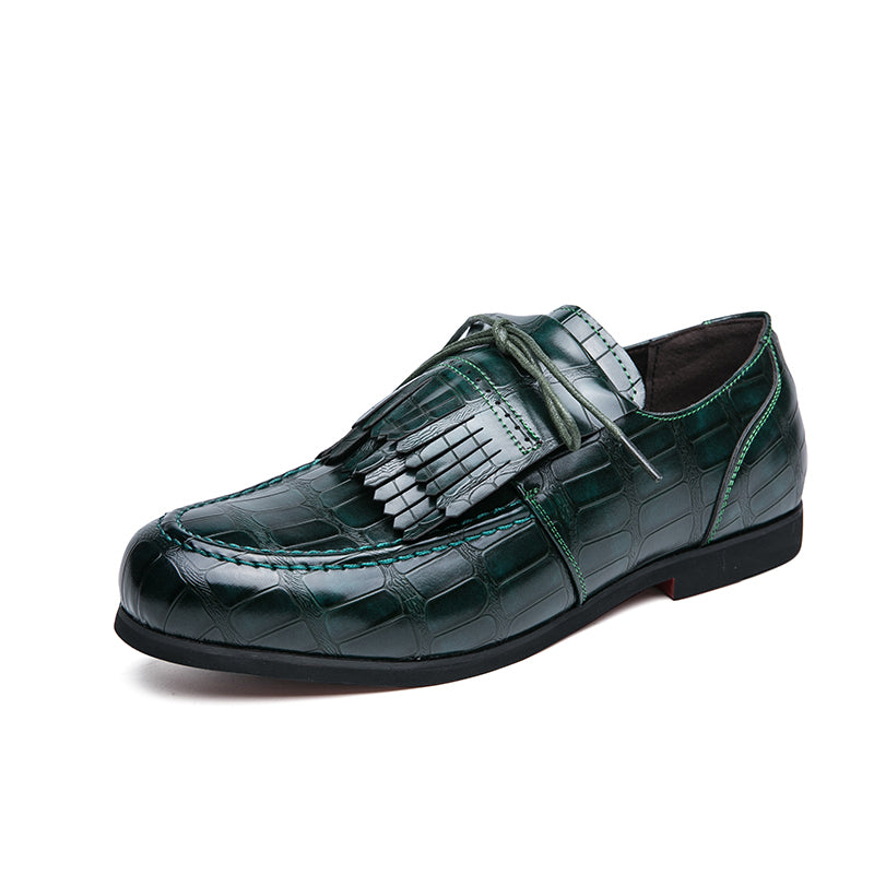 Klassische Krokodil-Quasten-Loafer für Herren