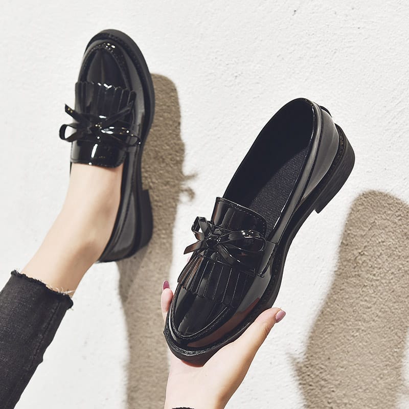 Lackloafer mit Fransen für Damen