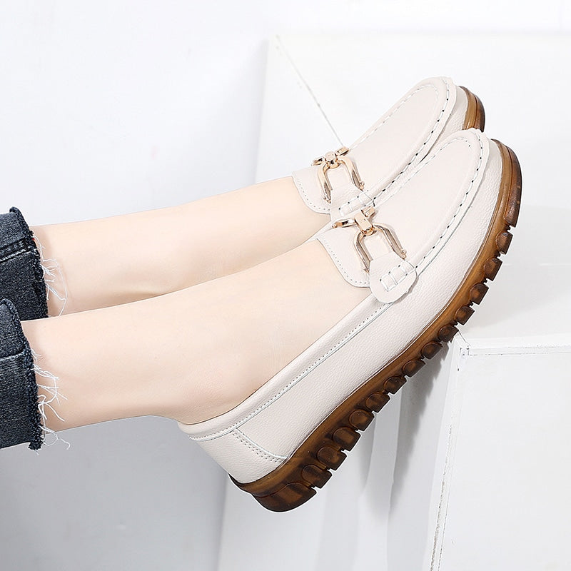 Lässige Damen-Loafer aus Kunstleder