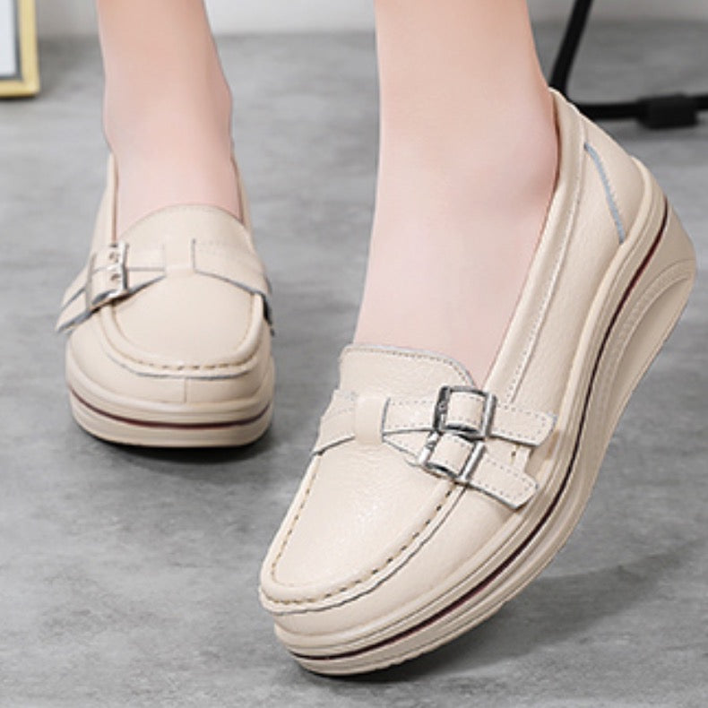 Lässige Damen-Loafer mit dicker Sohle
