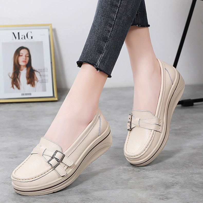 Lässige Damen-Loafer mit dicker Sohle