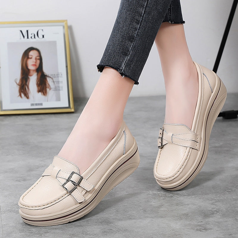 Lässige Damen-Loafer mit dicker Sohle