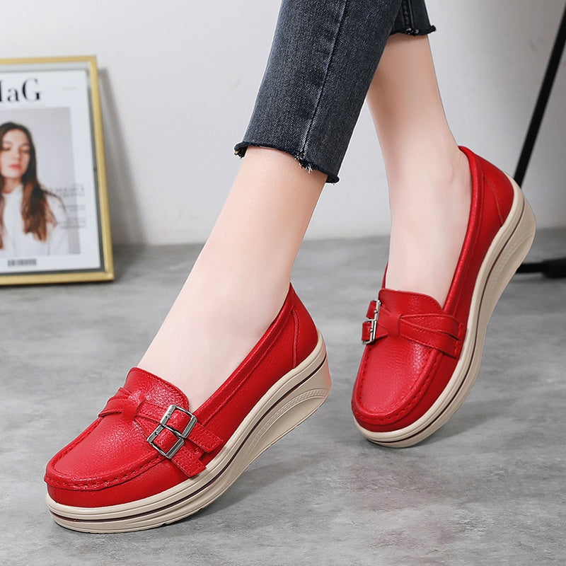 Lässige Damen-Loafer mit dicker Sohle