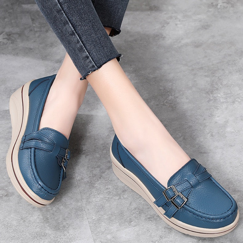 Lässige Damen-Loafer mit dicker Sohle