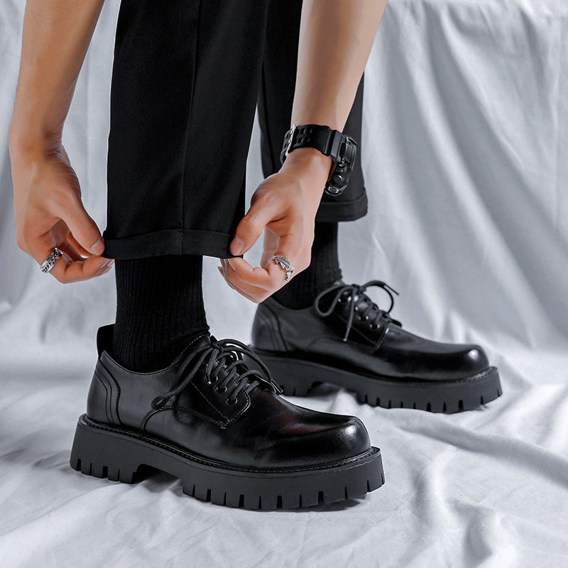 Lässige Plateau-Loafer aus Kunstleder für Herren