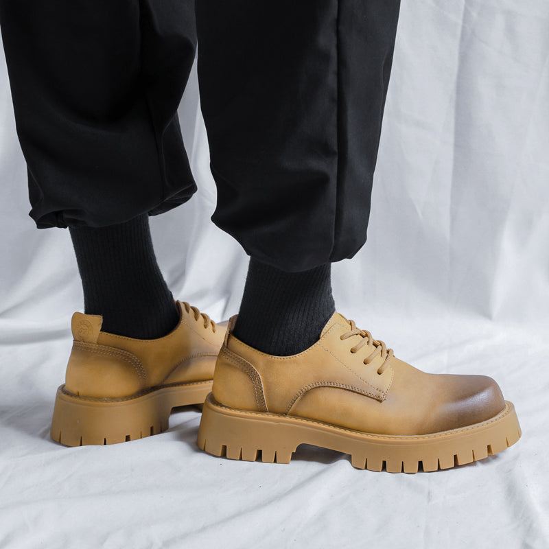 Lässige Plateau-Loafer aus Kunstleder für Herren