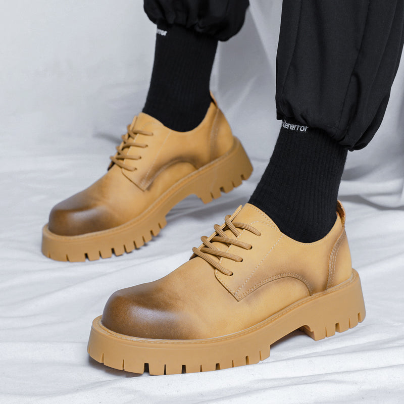 Lässige Plateau-Loafer aus Kunstleder für Herren