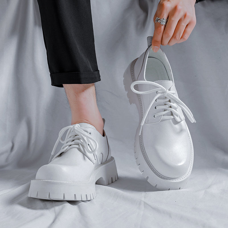 Lässige Plateau-Loafer aus Kunstleder für Herren