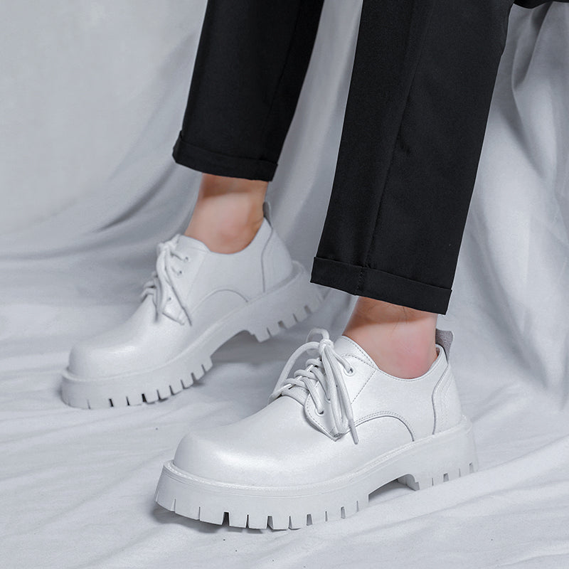 Lässige Plateau-Loafer aus Kunstleder für Herren