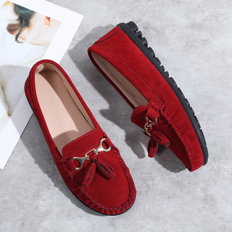 Lässige Damen-Loafer in Wildleder-Optik
