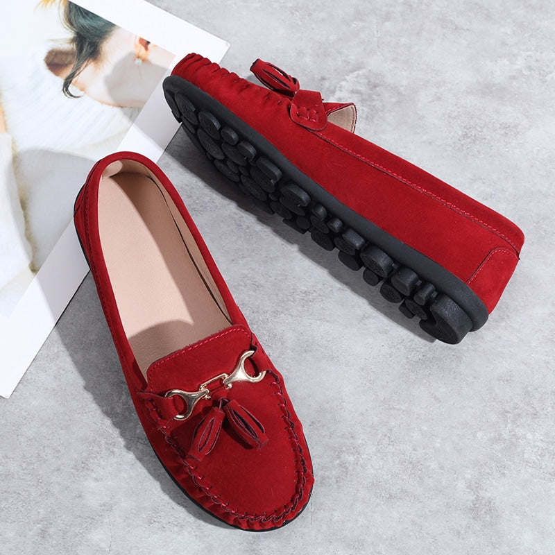 Lässige Damen-Loafer in Wildleder-Optik