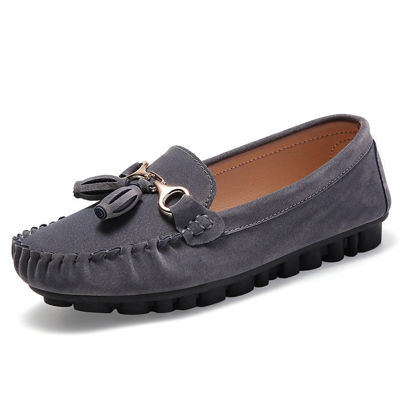 Lässige Damen-Loafer in Wildleder-Optik