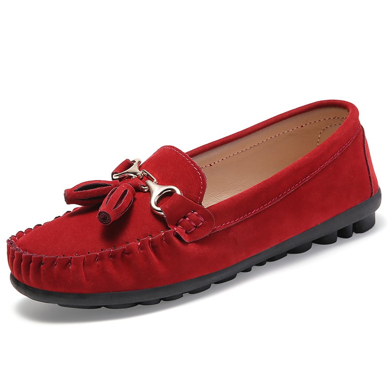 Lässige Damen-Loafer in Wildleder-Optik