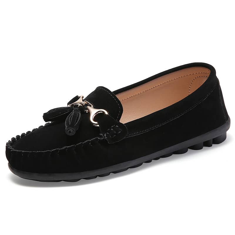 Lässige Damen-Loafer in Wildleder-Optik
