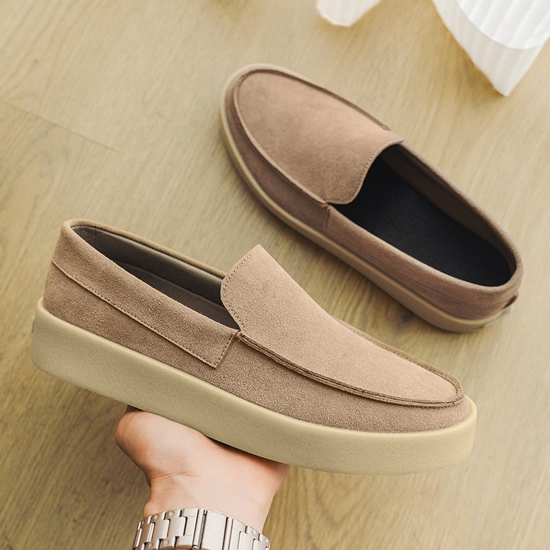 Loafer mit dicker Sohle aus Veloursleder in Taupe, Ansicht 10