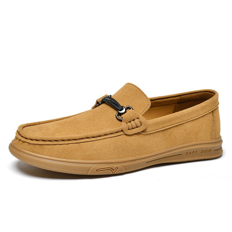 Herren-Loafer mit Metallschnalle in Camel, Ansicht 6