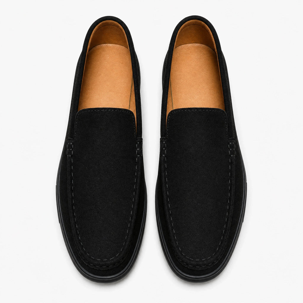 Herren-Loafer mit flexibler Profilsohle in Schwarz