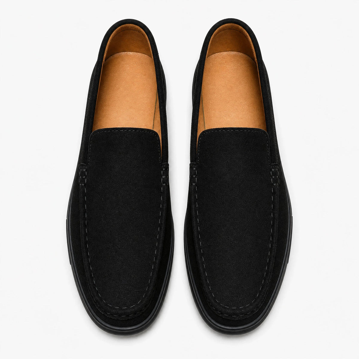 Herren-Loafer mit flexibler Profilsohle in Schwarz