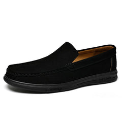 Herren-Loafer mit flexibler Profilsohle in Schwarz, Slip-on, Schwarz