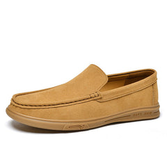 Herren-Loafer mit flexibler Profilsohle in Schwarz, Slip-on, Camel