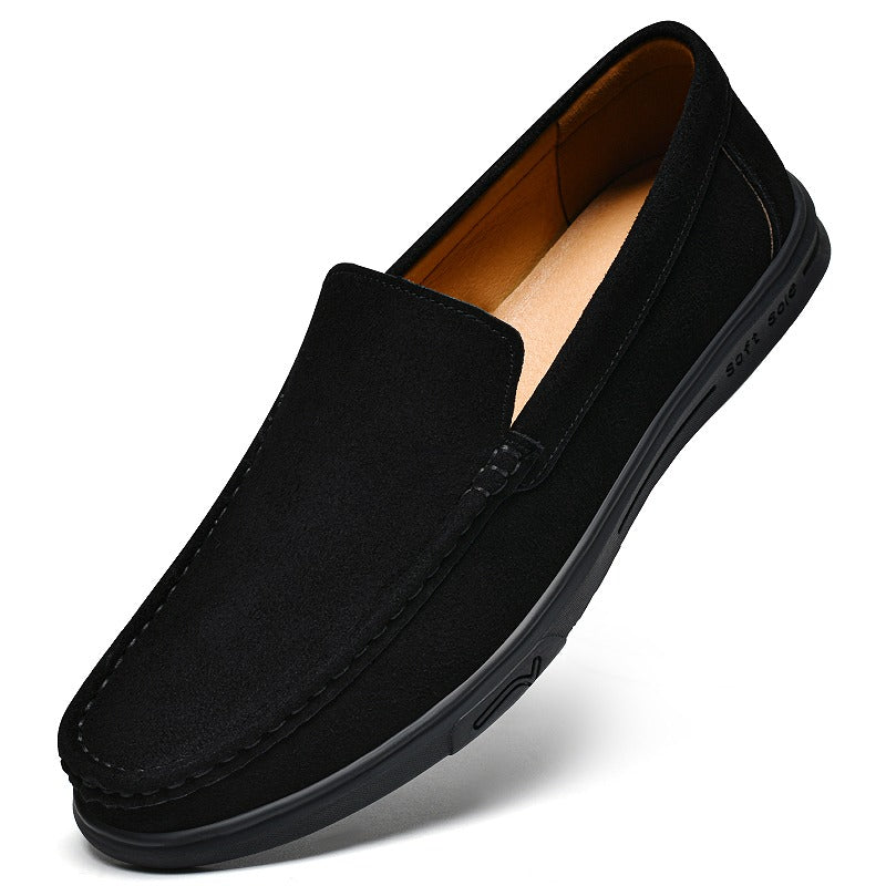 Herren-Loafer mit Profilsohle in Schwarz, Ansicht 7