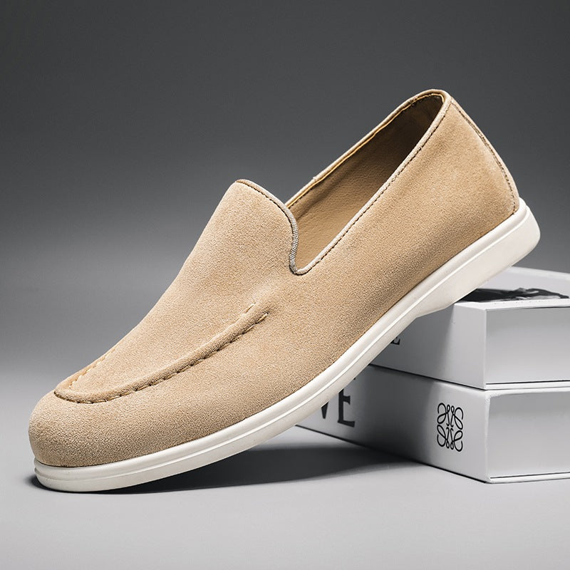 Slip-on-Loafer mit weißer Sohle in Beige, Ansicht 10