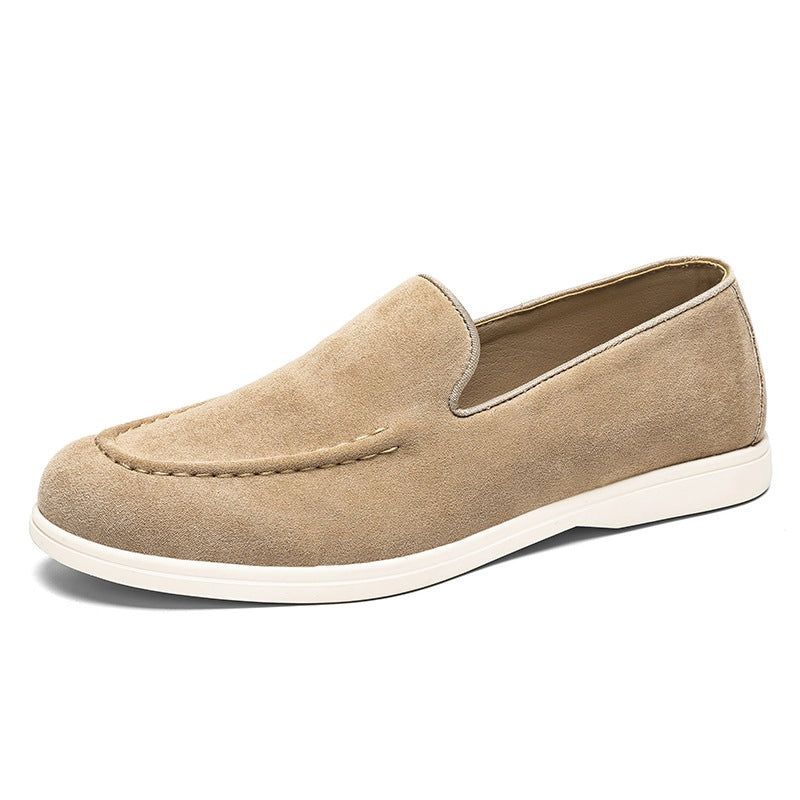 Slip-on-Loafer mit weißer Sohle in Schwarz, Ansicht 6