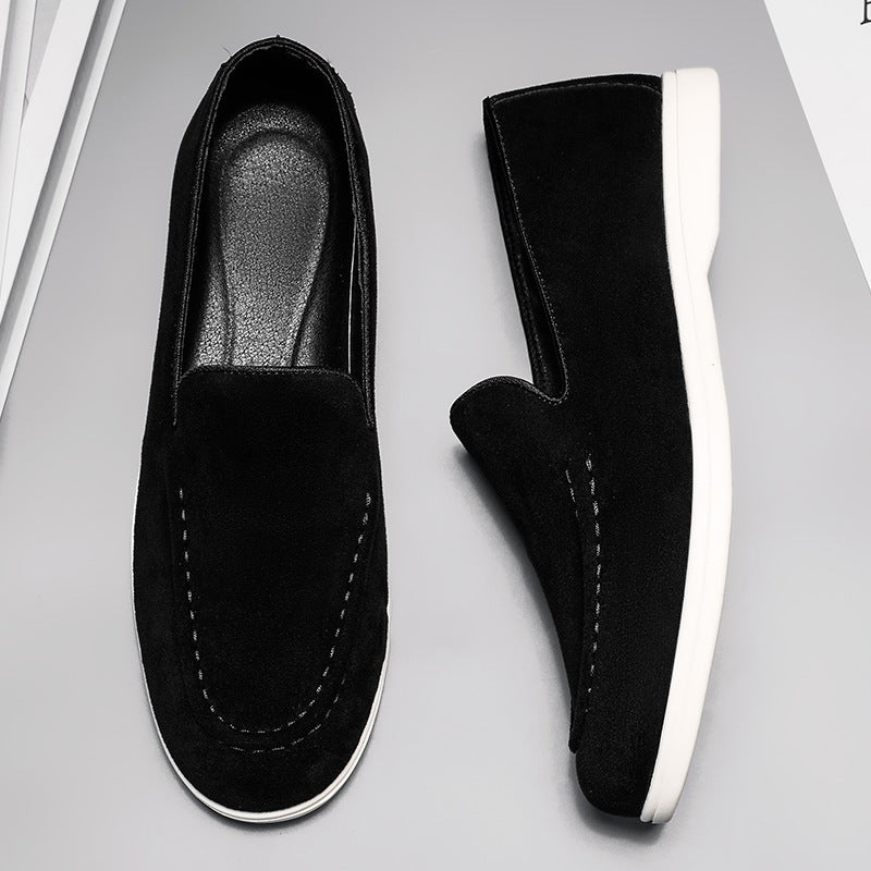 Slip-on-Loafer mit weißer Sohle in Beige, Ansicht 9