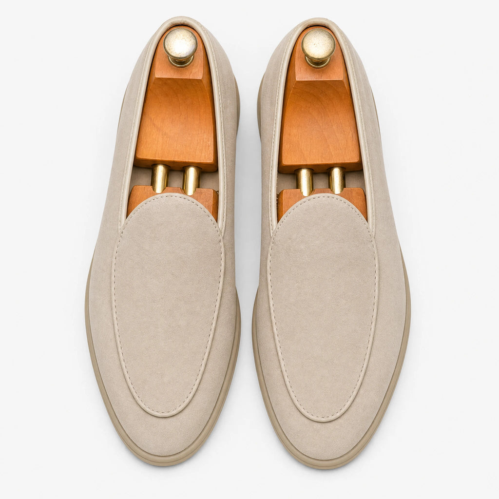 Herren-Loafer aus synthetischem Veloursleder