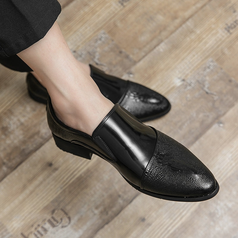 Luxus-Lackloafer für Herren mit Krokodileffekt