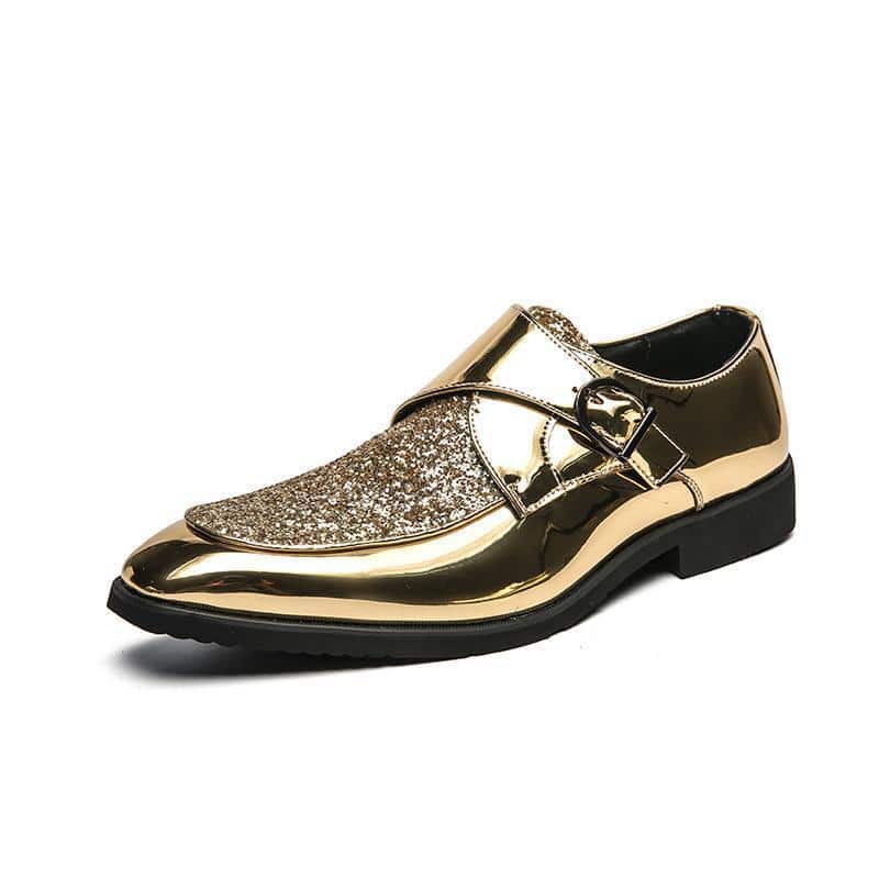 Luxus-Pailletten-Lackloafer für Herren