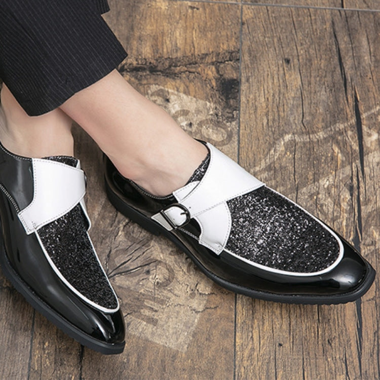 Luxus-Pailletten-Lackloafer für Herren