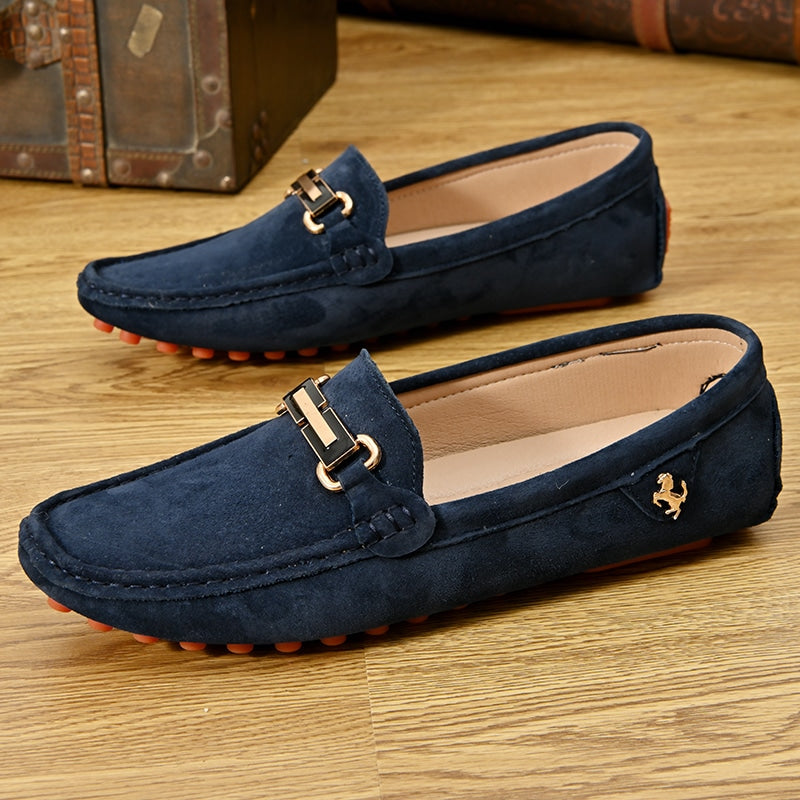 Luxus-Wildleder-Loafer mit Schnalle für Herren