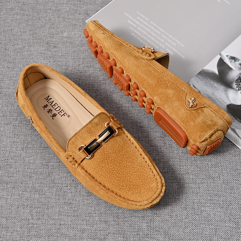 Luxus-Wildleder-Loafer mit Schnalle für Herren