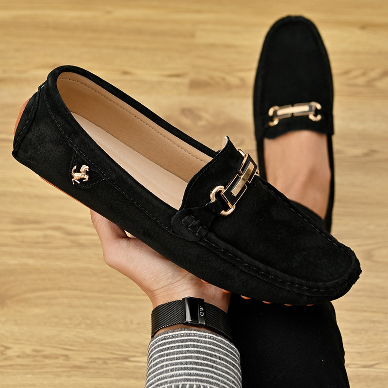 Luxus-Wildleder-Loafer mit Schnalle für Herren