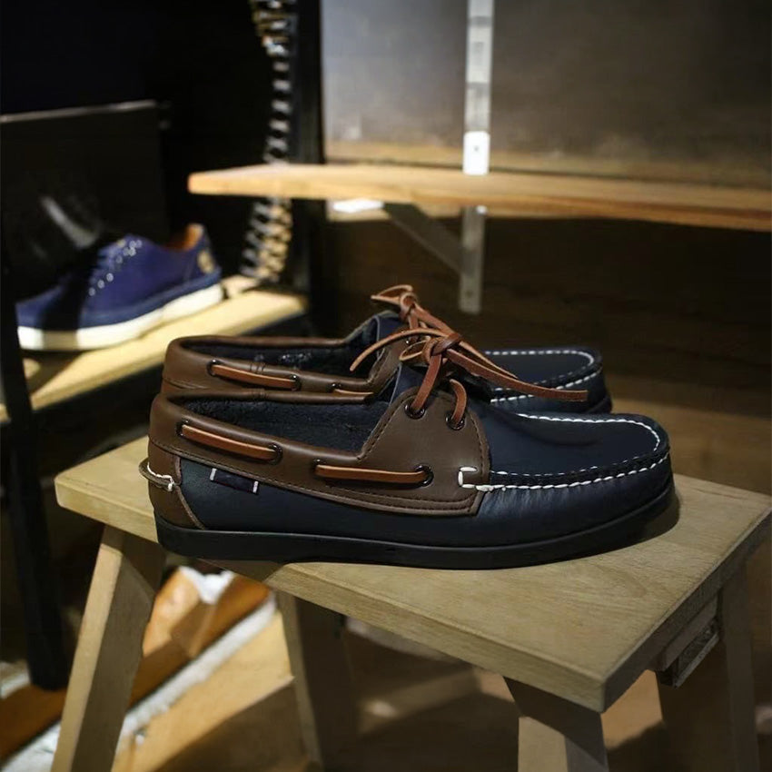 Marineblaue Bootsloafer für Herren