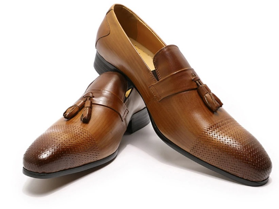 Quasten-Loafer aus Leder mit elegantem Design für Herren