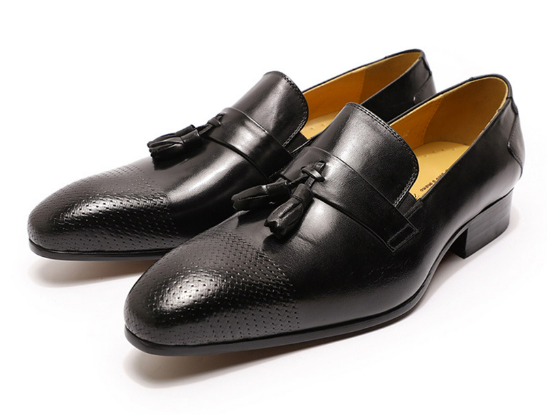 Quasten-Loafer aus Leder mit elegantem Design für Herren
