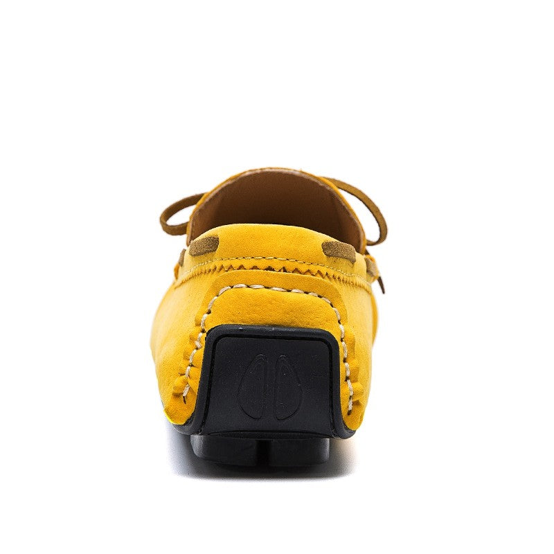 Farbige Herren-Bootsloafer zum Hineinschlüpfen in Wildlederoptik