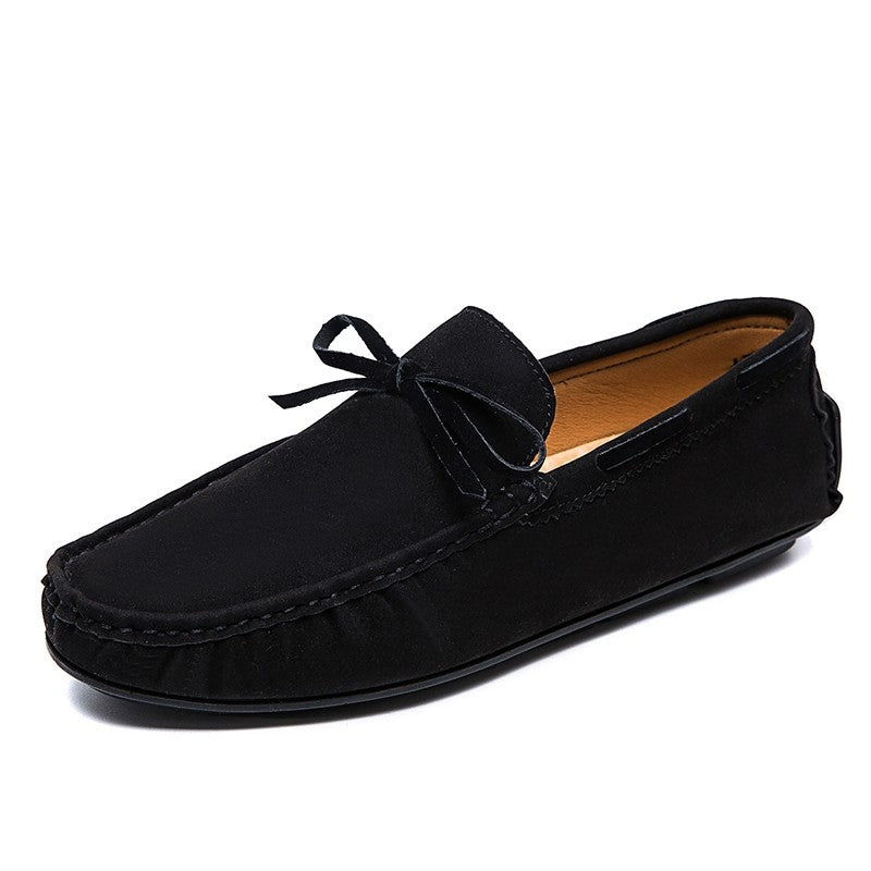 Farbige Herren-Bootsloafer zum Hineinschlüpfen in Wildlederoptik