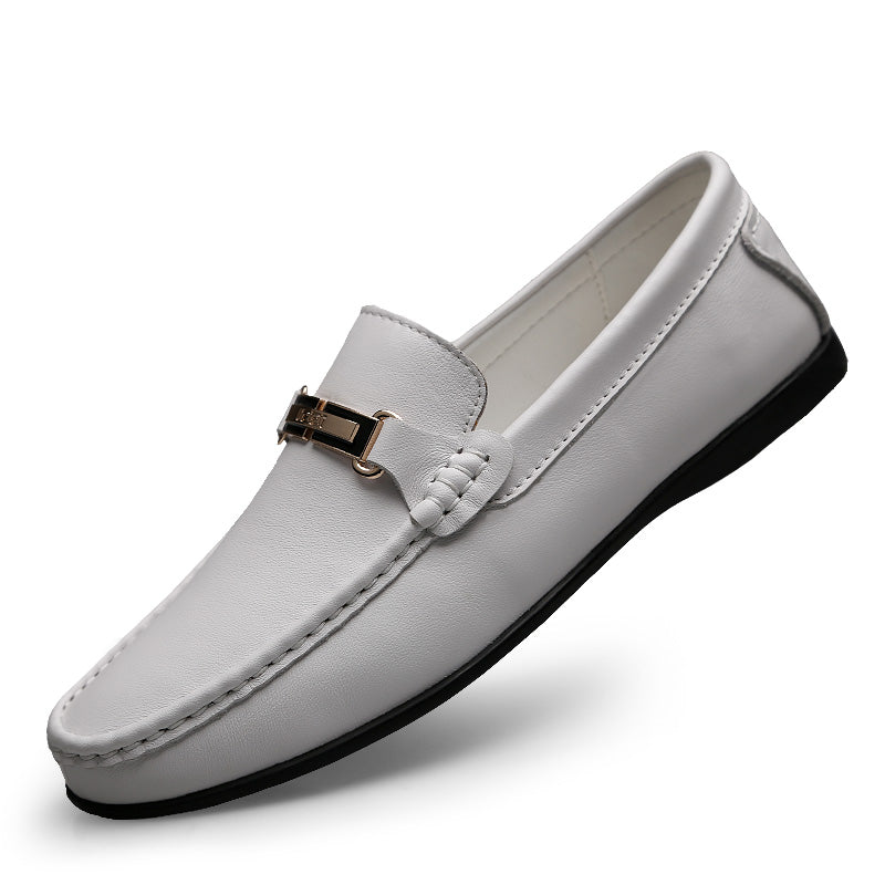 Weiche weiße Loafer für Herren