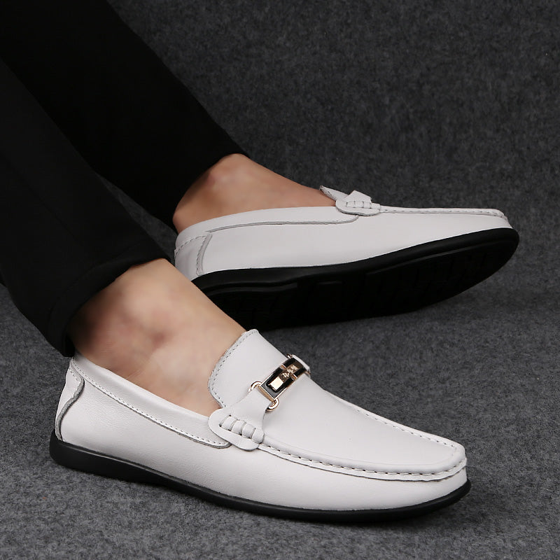 Weiche weiße Loafer für Herren