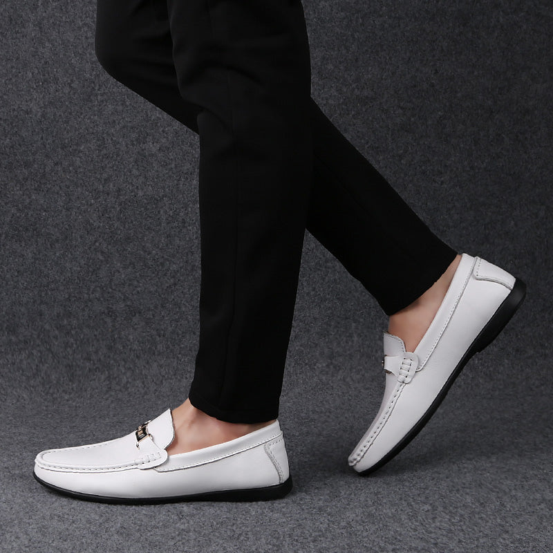 Weiche weiße Loafer für Herren
